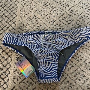 Goodfellow & Co Blue and White Patterned Bikini Bottom
